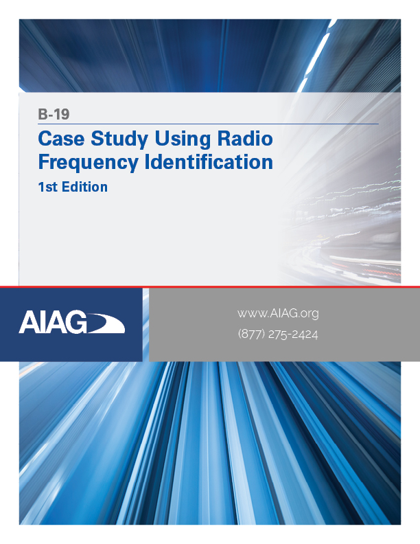 Publikation AIAG Case Study Using Radio Frequency Identification 1.4.2010 Ansicht