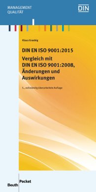 Publikation  DIN Media Pocket; DIN EN ISO 9001:2015 - Vergleich mit DIN EN ISO 9001:2008, Änderungen und Auswirkungen 8.12.2015 Ansicht