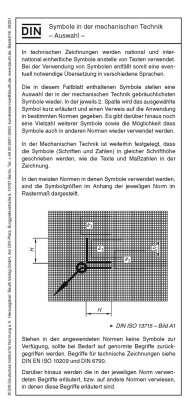 Publikation  Symbole in der mechanischen Technik; - Auswahl - Faltblatt 26.2.2016 Ansicht