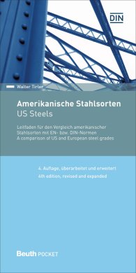 Publikation  DIN Media Pocket; Amerikanische Stahlsorten; Leitfaden für den Vergleich amerikanischer Stahlsorten mit EN- bzw. DIN-Normen Deutsch / Englisch 15.11.2016 Ansicht