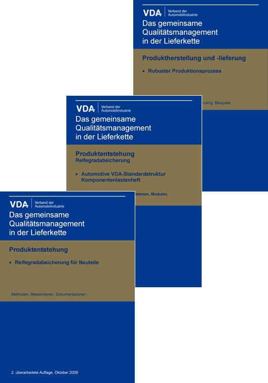 Publikation  VDA Reifegradabsicherung + Komponentenlastenheft+ Robuster Produktionsprozess im Bundle 1.1.1900 Ansicht